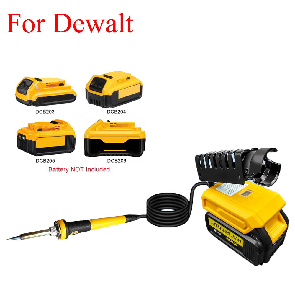 Diy Electronics Hobby - ชุดหัวแร้งบัดกรีแบบพกพา ใช้ได้กับแบตเตอรี่ Dewalt 20V 60W หัวแร้งไฟฟ้าไร้สาย