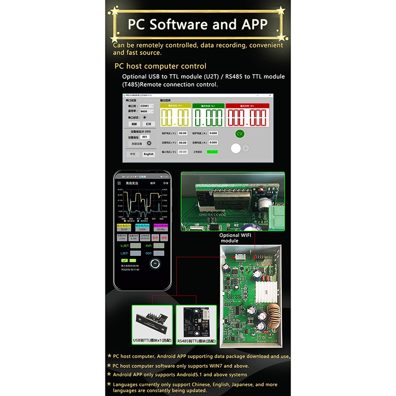 Dc Power Supply Variable - ประสิทธิภาพที่เสถียร-WZ5005 โมดูลจ่ายไฟแบบปรับได้สำหรับห้องปฏิบัติการ ระบบจ่ายไฟแบบปรับค่าได้ ระบบสื่อสาร