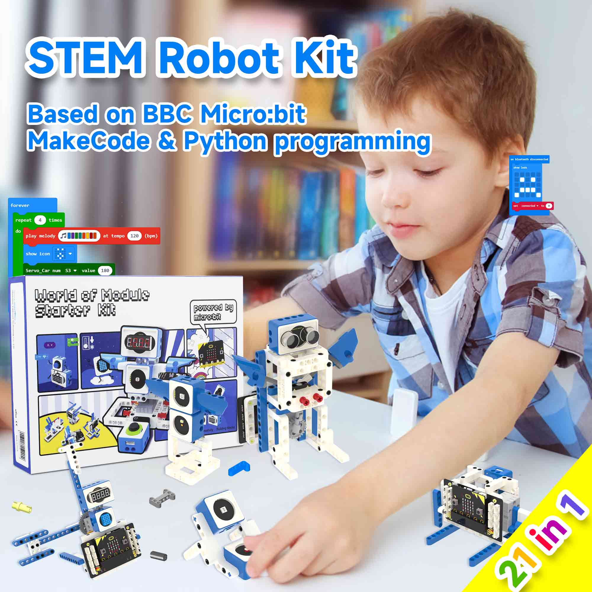 Diy Electronics Projects For Kids - ชุดรถหุ่นยนต์อัจฉริยะ Microbit V2 ชุด STEM แบบตั้งโปรแกรมได้
