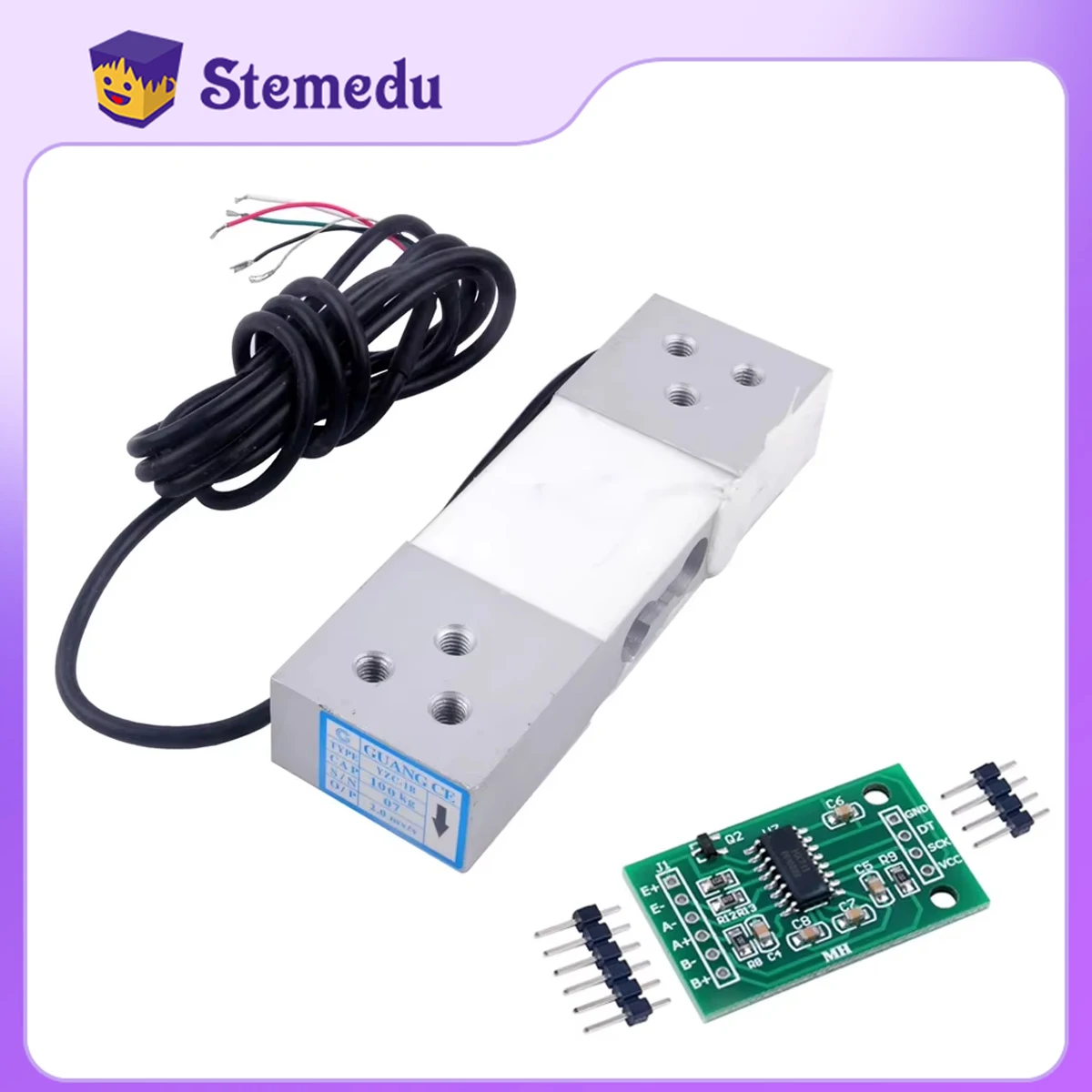 Diy Electronics Load Cell - โหลดเซลล์ 100 กก. YZC-1B เซ็นเซอร์วัดแรงดันแบบดิจิตอล เครื่องชั่งน้ำหนักอิเล็กทรอนิกส์แบบพกพา