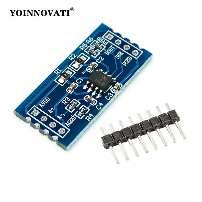 Diy Electronics Load Cell - TM7711 24 บิตโมดูลเซ็นเซอร์วัดแรงกด/ตัวแปลง HX710A AD/ดิจิตอลโหลดเซลล์แอมพลิฟายเออร์สำหรับอาร์ดูโน่ ดีไอวาย