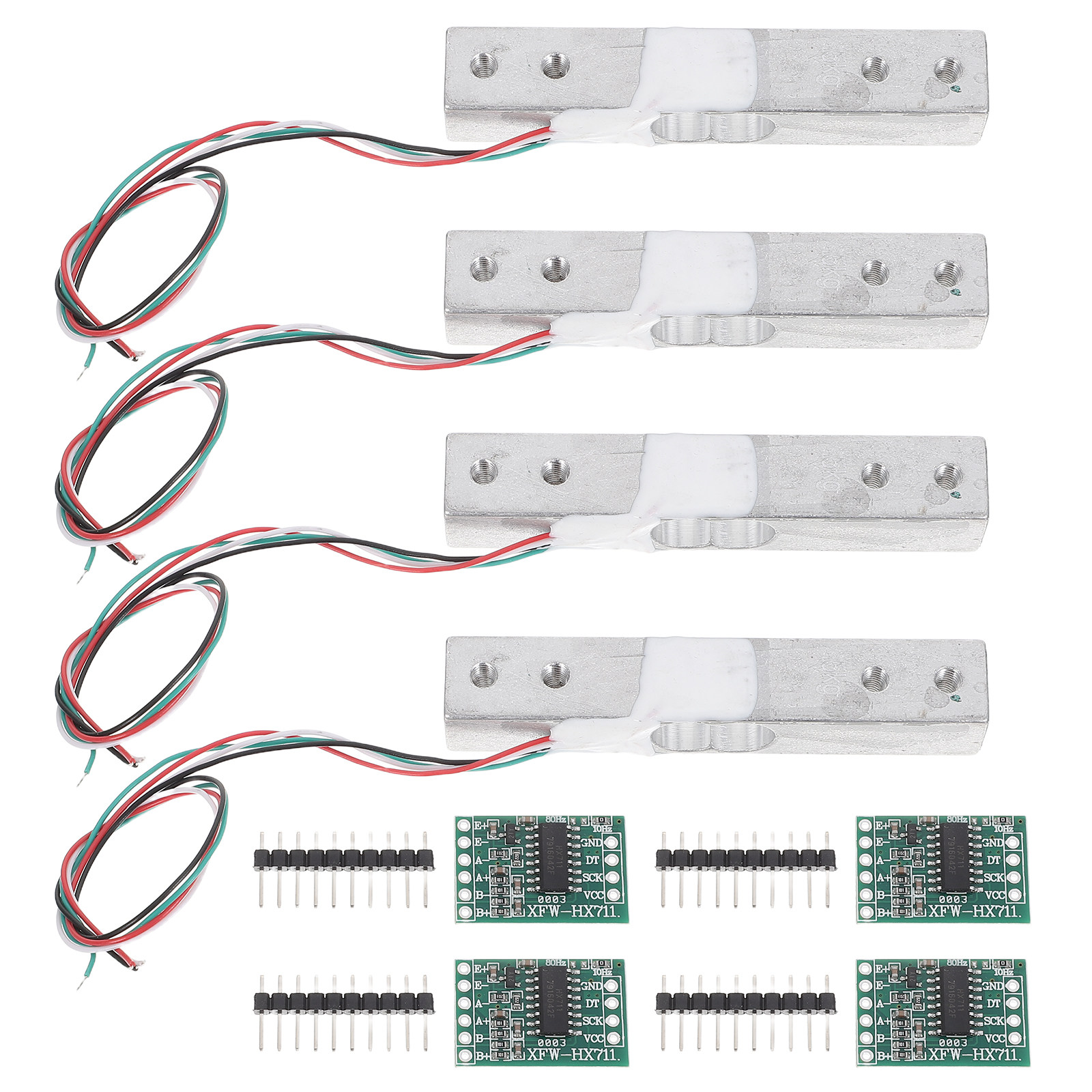 Diy Electronics Load Cell - โมดูลเครื่องชั่งครัว 4 ชิ้น เซ็นเซอร์วัดน้ำหนักดิจิตอลความแม่นยำสูง อะไหล่เซ็นเซอร์ชั่งน้ำหนักอิเล็กทรอนิกส์สำหรับงาน DIY