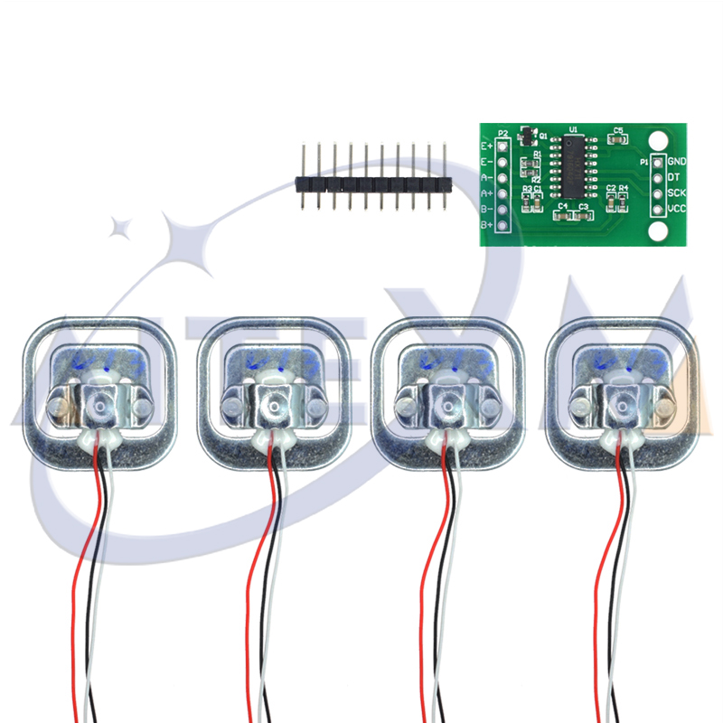 Diy Electronics Load Cell - 4PCS Human Scale โหลดเซลล์น้ําหนักเซ็นเซอร์ + HX711