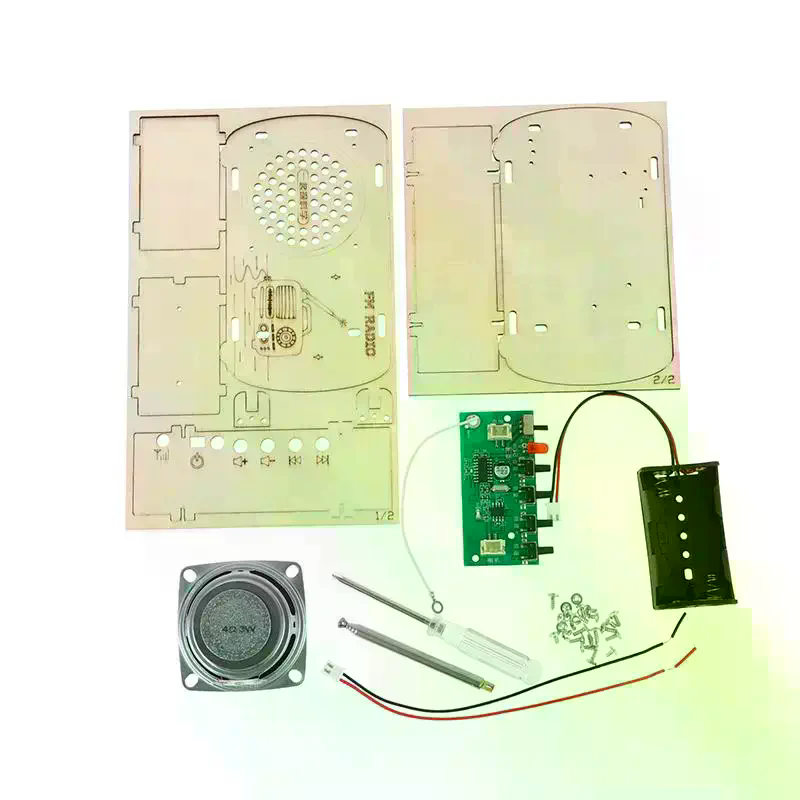 Diy Electronics Projects For Kids - ชุดประกอบวิทยุ FM ไม้ DIY สไตล์วินเทจ ชุดอุปกรณ์อิเล็กทรอนิกส์สำหรับประกอบ
