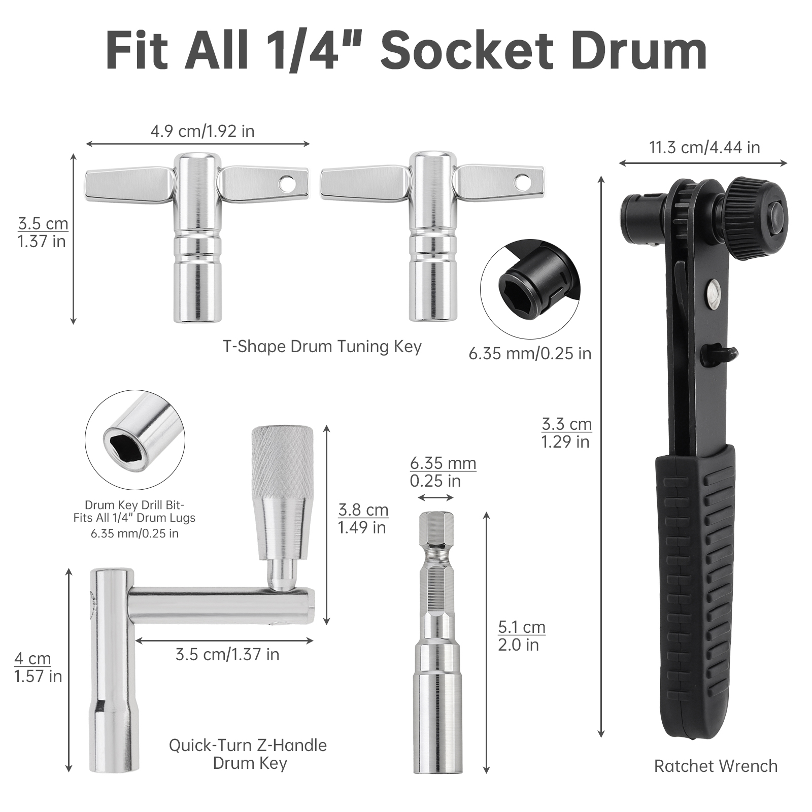 ชุดกุญแจปรับแต่งกลอง 5 ชิ้น สำ - Diy Electronics For Home บทวิจารณ์และราคา