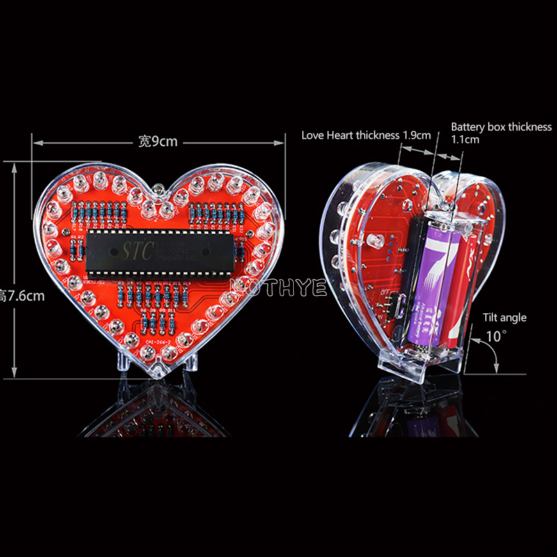 RGB สีสันไหลน้ํารูปหัวใจ DIY ช - Diy Electronics Hobby บทวิจารณ์และราคา