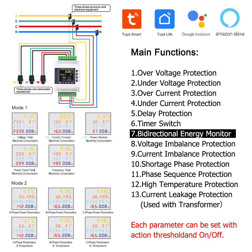 มิเตอร์วัดพลังงานอัจฉริยะ Tuya - Diy Electronics Store บทวิจารณ์และราคา