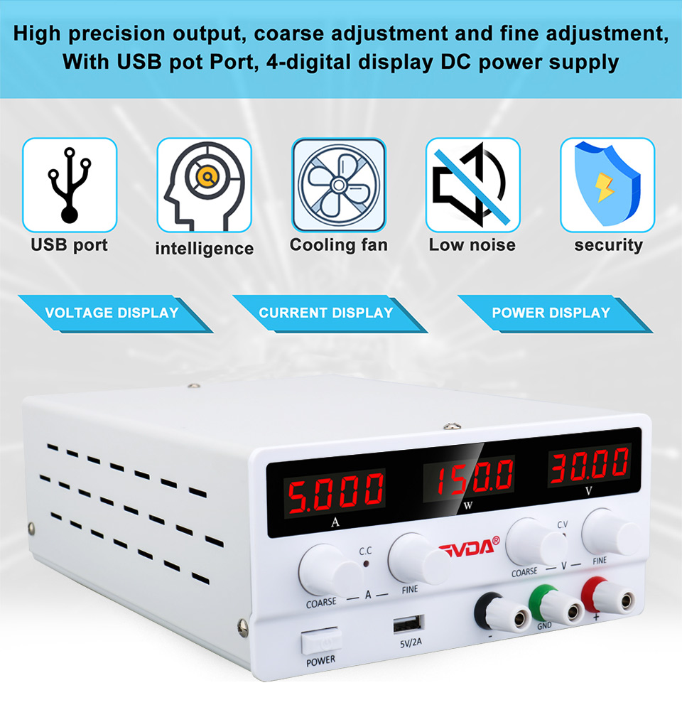 GVDA 60V 5A เครื่องควบคุมกระแส - Dc Power Supply Variable บทวิจารณ์และราคา