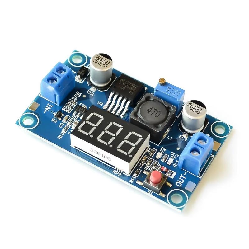 โมดูลจ่ายไฟ LM2596 พร้อมหน้าจอ - Diy In Electronics บทวิจารณ์และราคา