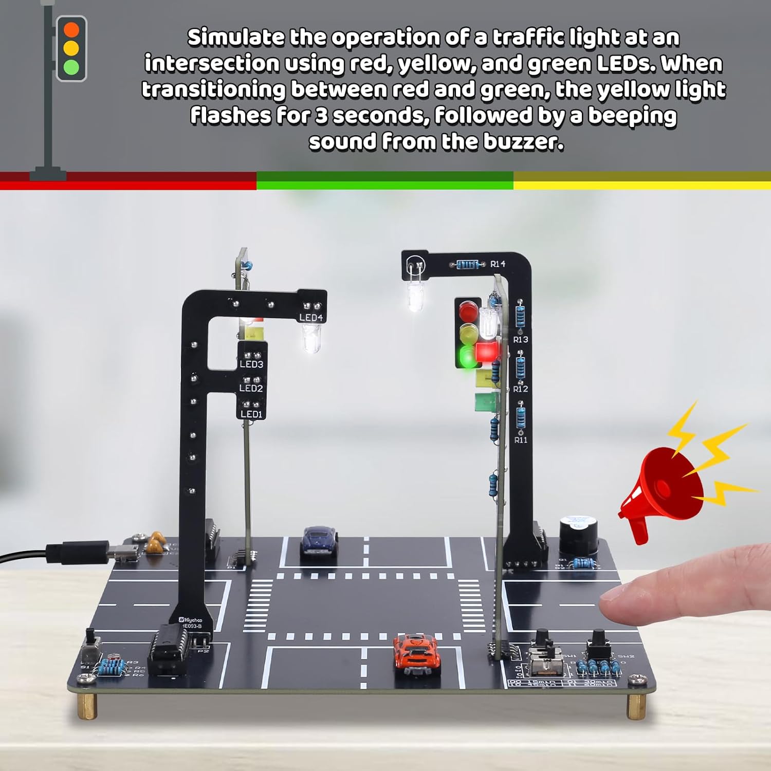 ชุดจำลองไฟสัญญาณจราจรแบบ LED พ - Diy Electronics Projects For Adults บทวิจารณ์และราคา