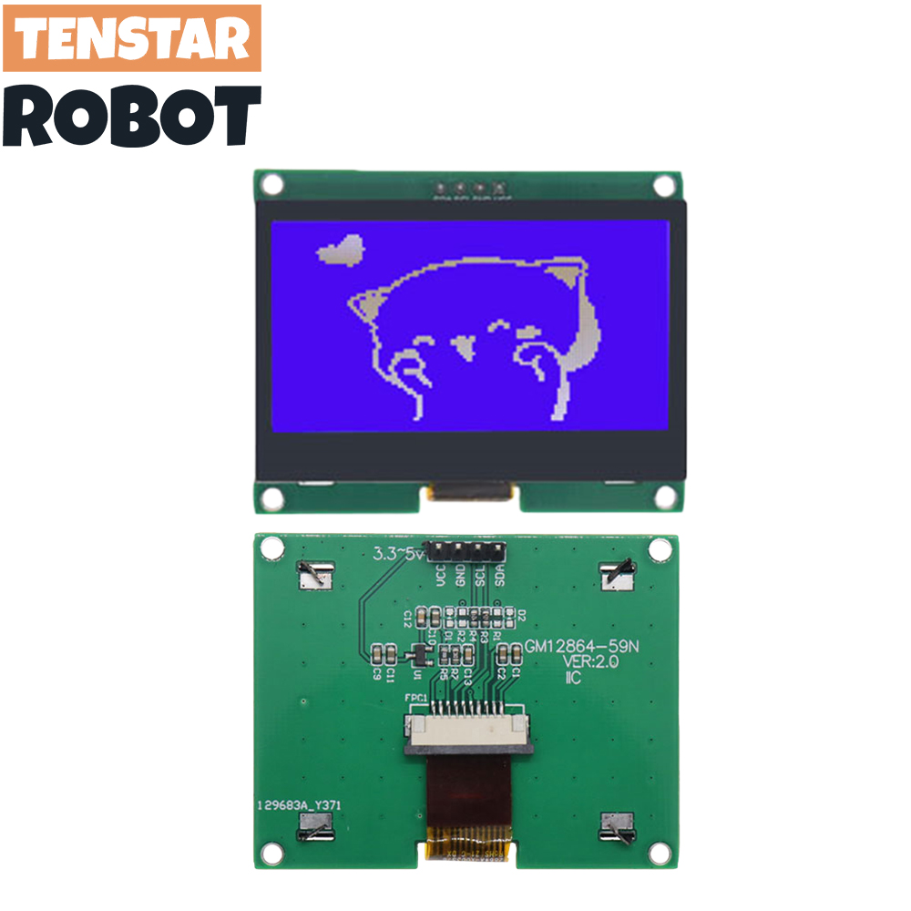 TENSTAR 12864-59N IIC 4P LCD โ - I2C Lcd Display บทวิจารณ์และราคา