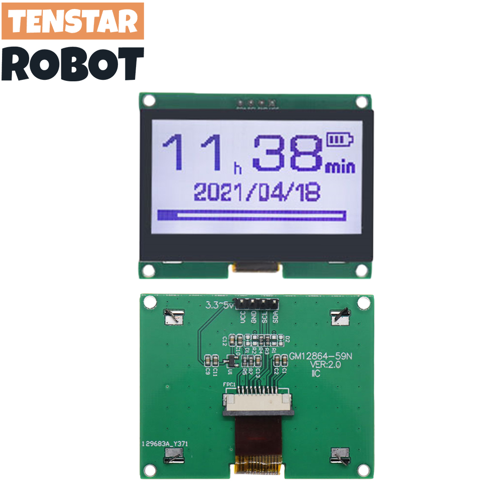 TENSTAR 12864-59N IIC 4P LCD โ - I2C Lcd Display บทวิจารณ์และราคา